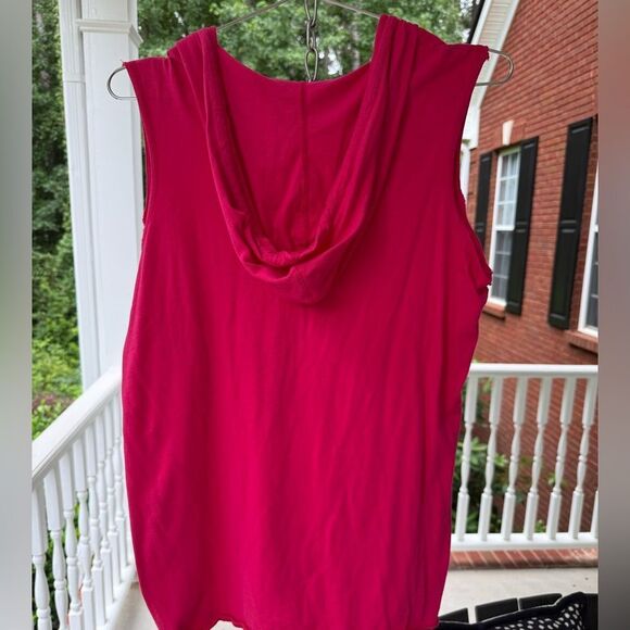 Life Is Good Women's Red Hooded Tank Top - Picture 2 of 4